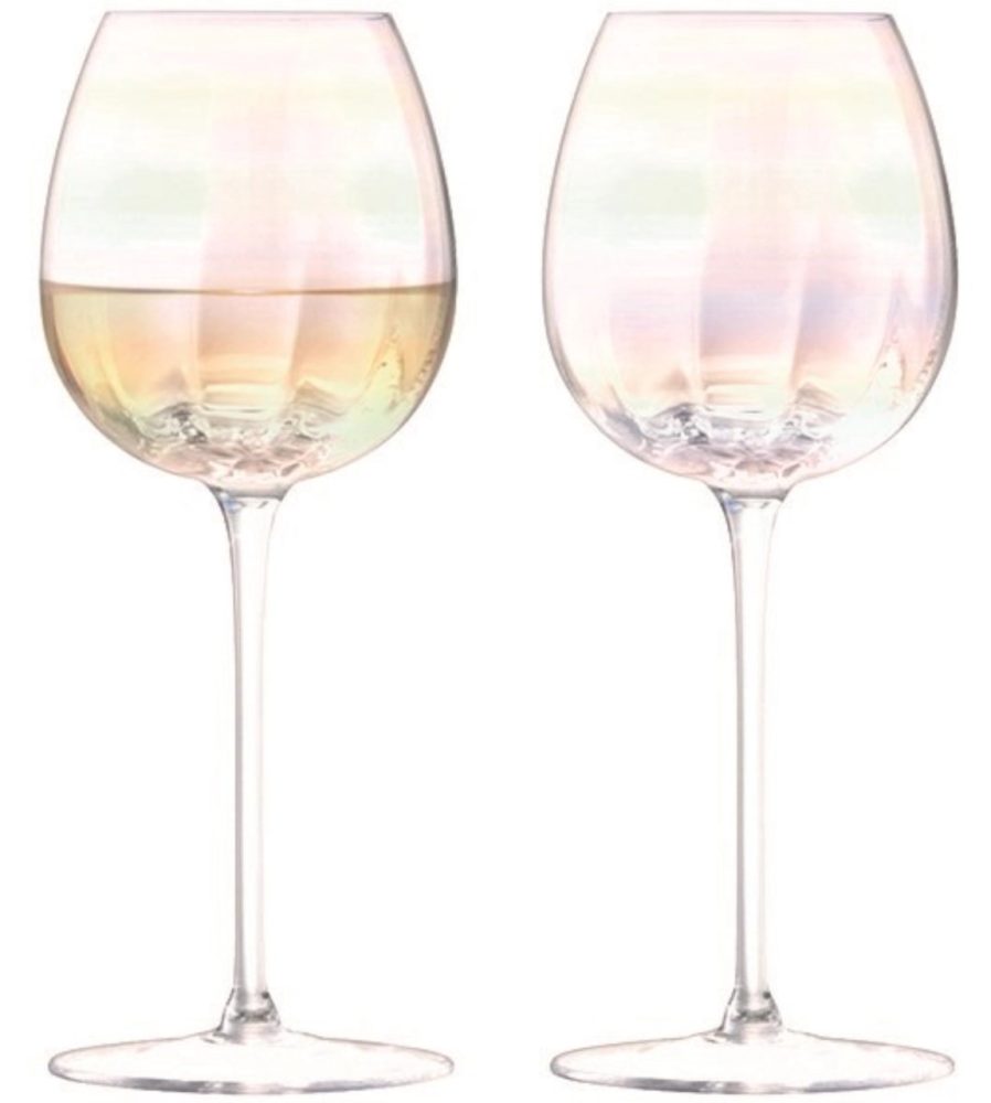 2er Set Pearl Wei?weinglas 325ml - perlmutt