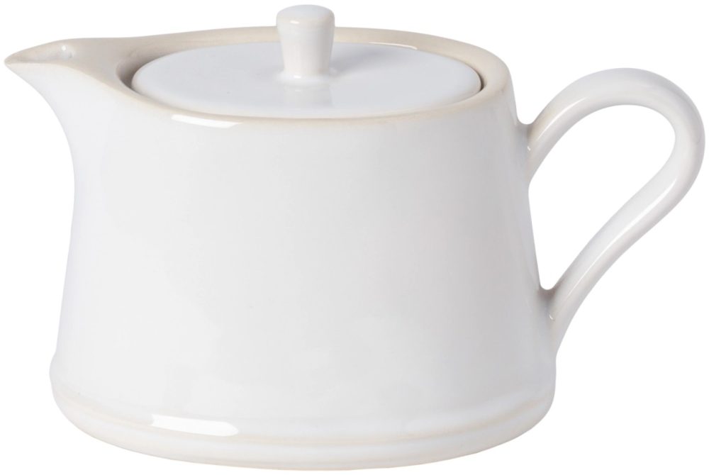 Beja Teekanne 18x10.7 H11cm 50cl 42cl weiss-creme