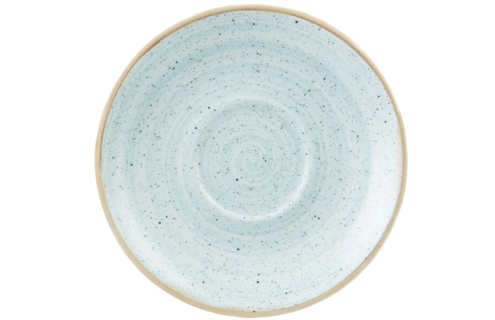 Churchill Cappuccino Untere Stonecast Duck Egg; 15.6 cm (Ø); hellblau/braun; rund; 12 Stück / Pack