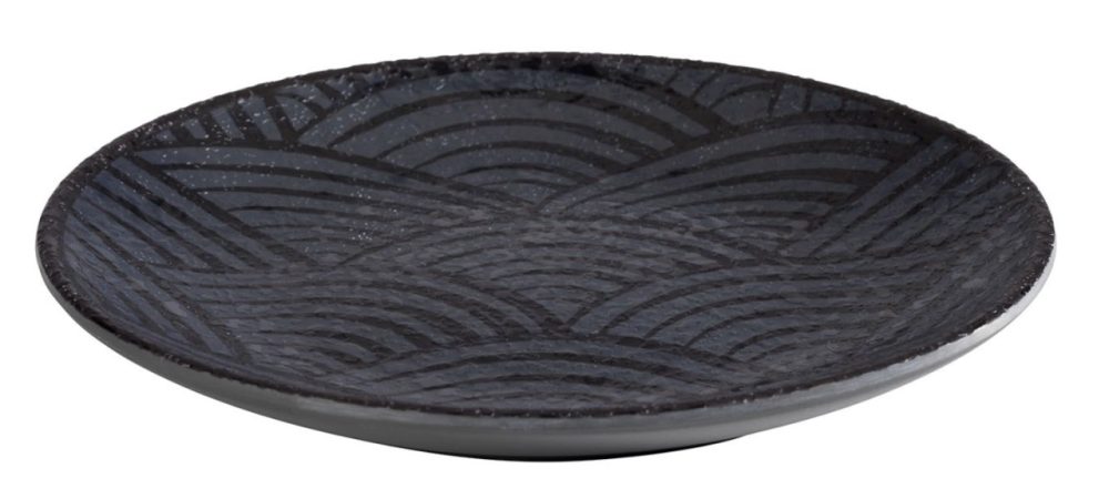 APS Teller DARK WAVE, Melamin; 14.5x1.5 cm (ØxH); schwarz; rund