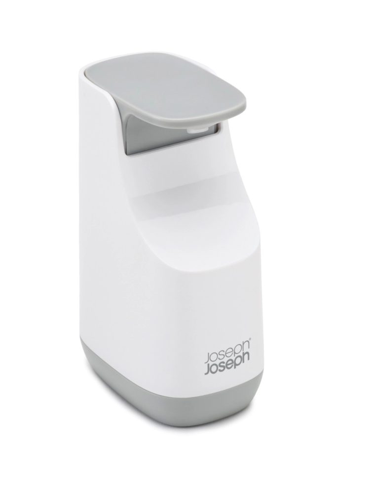 Slim Seifenspender weiss grau, 5.7x8.6x14.3cm
