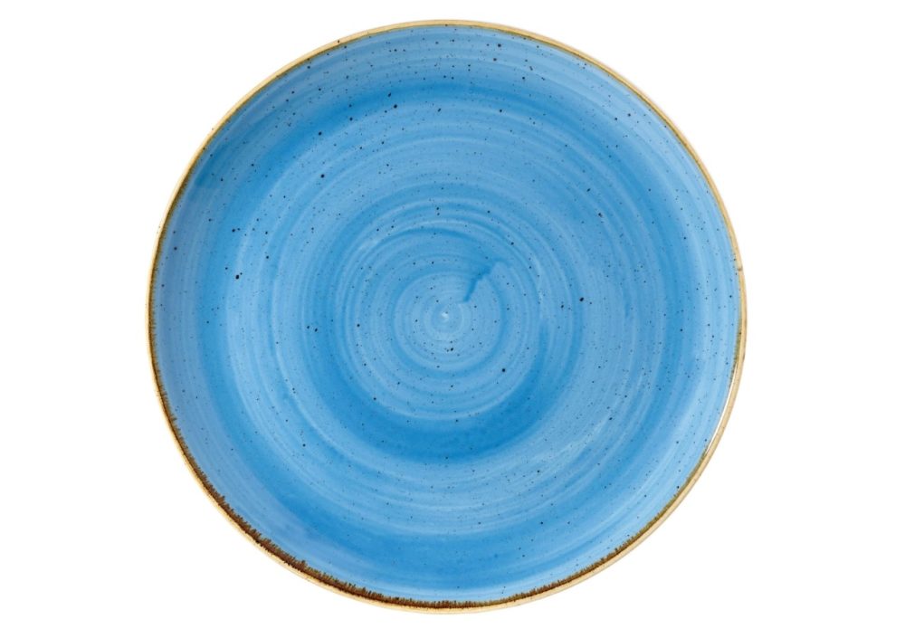 Stonecast Cornflower Blue Coupe Teller flach 28.8cm