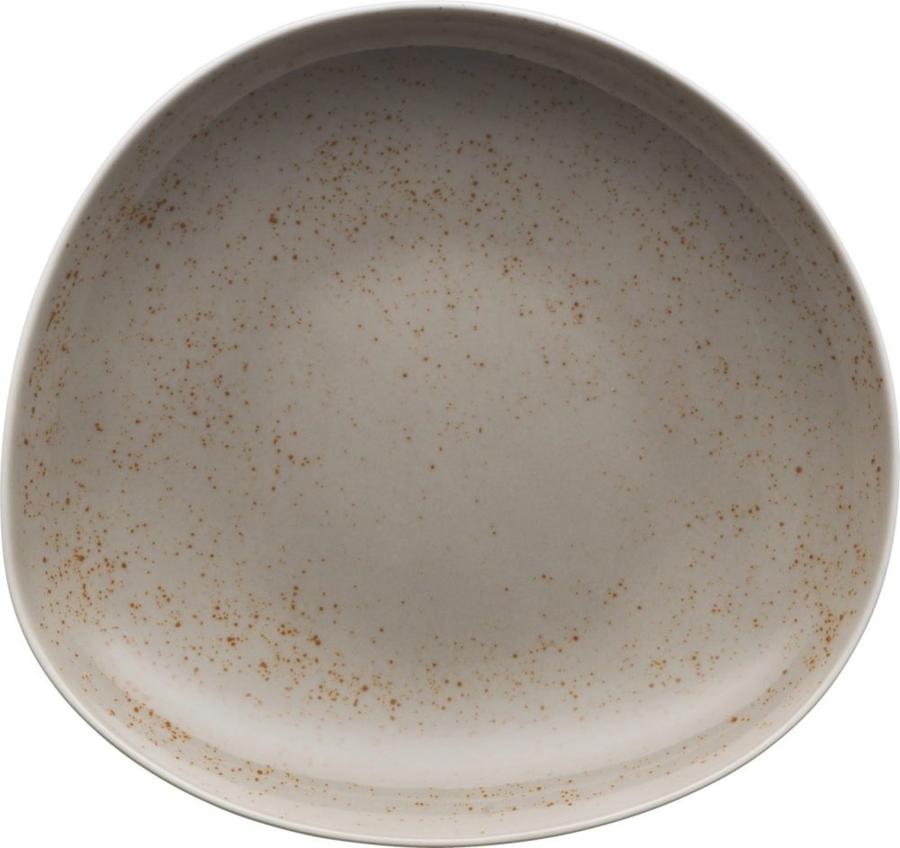 Pottery Unique Lightgrey Teller tief asymmetrisch coupe 28cm