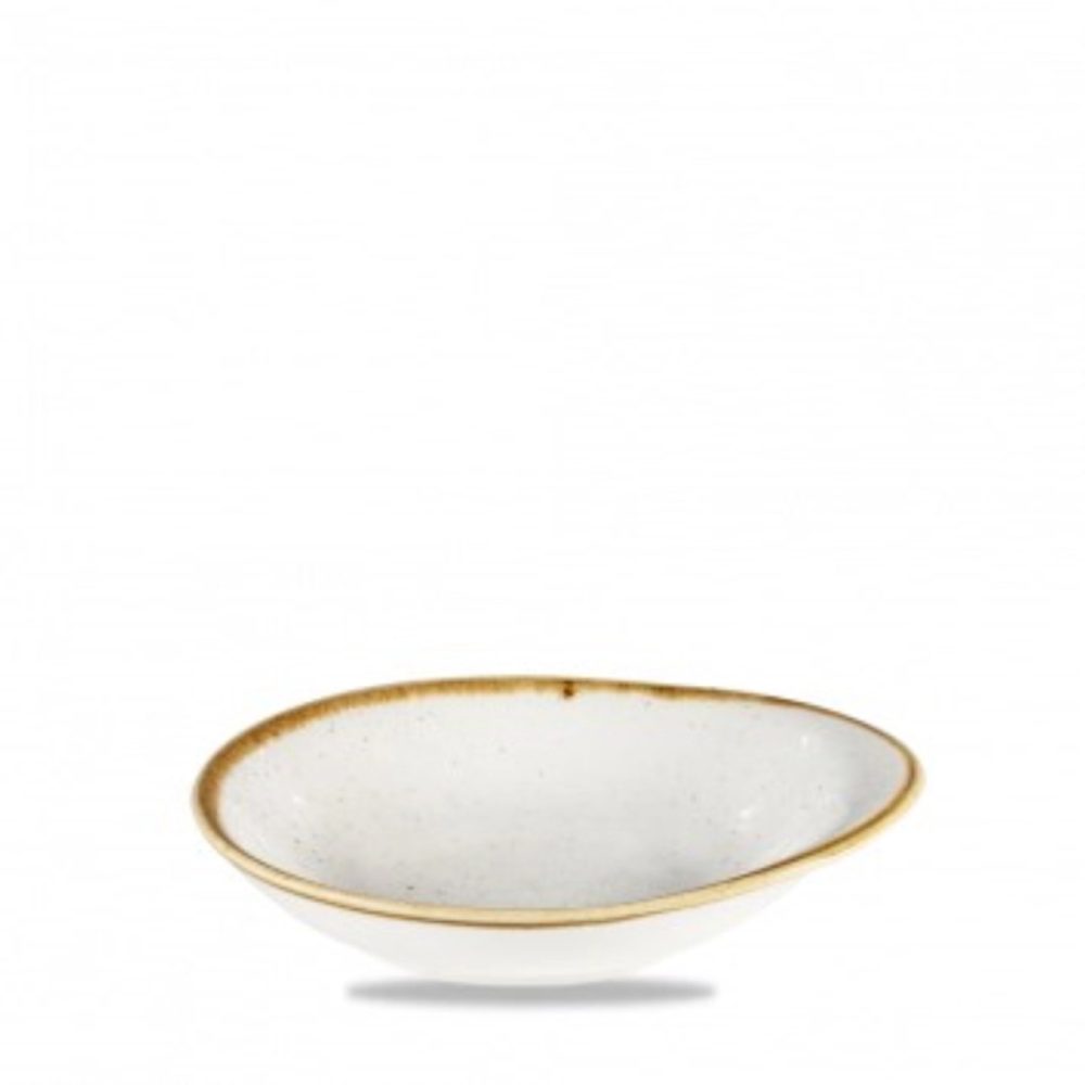 Churchill Schale tief Stonecast Barley White oval; 300 ml, 18.5x18.5x16.8 cm (LxBxH); weiss/braun; oval; 12 Stück / Pack