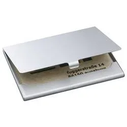 SIGEL Visitenkarten-Etui 63x92mm VZ135 Alu -15 Karten