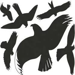 Z-DESIGN Fensterbild V&ouml;gel 4485 schwarz 1 Blatt/6 St&uuml;ck