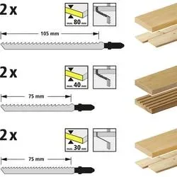 Wolfcraft 2377000 Stichsägeblatt-Set + Taschenmesser 1 St.