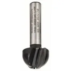 Bosch Accessories 2608628370 Hohlkehlfräser Hartmetall Länge 46 mm Produktabmessung, Ø 20 mm Schaftdurchmesser 8 mm