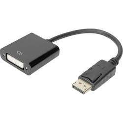 Digitus AK-340401-001-S DisplayPort / DVI Adapter [1x DisplayPort Stecker - 1x DVI-Buchse 24+5pol.] Schwarz 15.00 cm