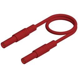 SKS Hirschmann MLS SIL GG 100/1 Sicherheits-Messleitung [Lamellenstecker 4 mm - Lamellenstecker 4 mm] 1.00 m Rot