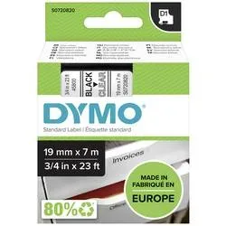 DYMO Schriftband D1 schwarz/transp. S0720820 19mm/7m