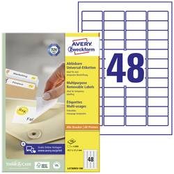 AVERY ZWECKFORM Universaletiketten 45,7x21,2mm L4736REV-100 weiss,non-perm. 4800S./100B.