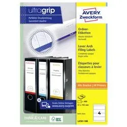 AVERY ZWECKFORM Ordner-Etiketten 61x192mm L4761-100 weiss 400 St&uuml;ck/100 Blatt
