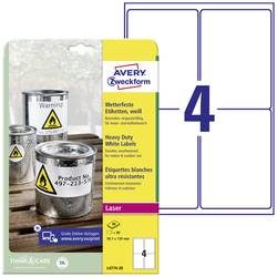 Avery-Zweckform L4774-20 Etiketten 99.1 x 139 mm Polyester-Folie Weiß 80 St. Permanent Universal-Etiketten, Wetterfeste
