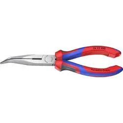 Knipex 26 22 200 Werkstatt Flachrundzange 40° gebogen Vanadium Elektrostahl 200 mm