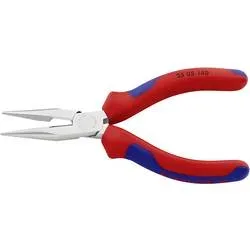 Knipex 25 05 140 Elektronik- u. Feinmechanik Flachrundzange Gerade Vanadium Elektrostahl 140 mm