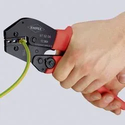 Knipex 97 52 13 Crimpzange Unisolierte Rohrkabelschuhe, Unisolierte Quetschkabelschuhe, Unisolierte Quetschverbinder,