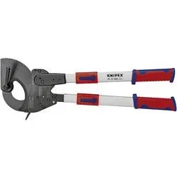 Knipex 95 32 060 Ratschen-Kabelschneider Geeignet für (Abisoliertechnik) Alu- und Kupferkabel, ein- und mehrdrähtig 60