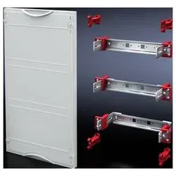 Rittal SV 9666.213 Geräteschienen-Modul mit Aussparung Stahlblech Lichtgrau (RAL 7035) (B x H) 750 mm x 300 mm 1 St.