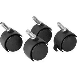 Hailo 1580-001 Lenkrollen Kunststoff Schwarz 4 St.