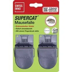 Swissinno SuperCat Mausefalle Funktionsart Lockstoff Erdnussbutter-Köder 2 St.
