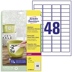 Avery-Zweckform L4778REV-20 L4778REV-20 ( 45.7 x 21.2 mm ),Weiß, 960 St., Wiederablösbar