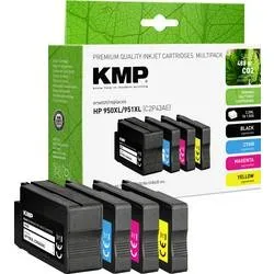 KMP Kompatibel HP 950XL / 951XL Tintenpatrone C2P43AE Schwarz, Cyan, Magenta, Gelb Multipack 4 Stück