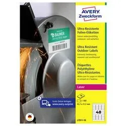 AVERY ZWECKFORM Etiketten 45,7x21,2mm L7911-10 weiss ultra-resistant