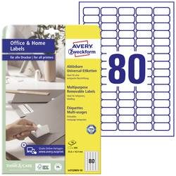 AVERY ZWECKFORM Etiketten ILK 35,6x16,9mm L4732REV1 weiss,abl&ouml;sbar 10 Bl./800 Stk.