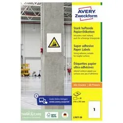 AVERY ZWECKFORM Etiketten Universal 210x297mm L7877-20 20 Blatt