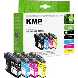 KMP Kompatibel Brother LC223VALBP Tintenpatrone Schwarz, Cyan, Magenta, Gelb