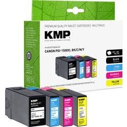 KMP Kompatibel Canon PGI-1500XL BK/C/M/Y Tintenpatrone Schwarz, Cyan, Magenta, Gelb