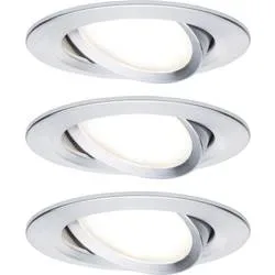 Paulmann 93903 Coin Slim LED-Einbauleuchte 3er Set LED LED fest eingebaut 18 W Aluminium (gebürstet)