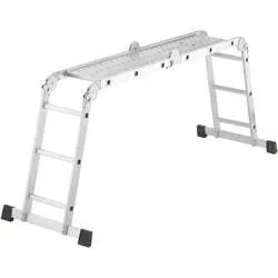 Hailo ProfiStep® combi 7412-037 Aluminium Multifunktionsleiter Arbeitshöhe (max.): 4.35 m Silber 16.7 kg