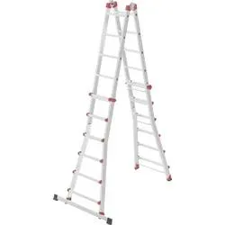 Hailo M80 7524-157 Aluminium Teleskopleiter Arbeitshöhe (max.): 6.75 m Silber 17 kg