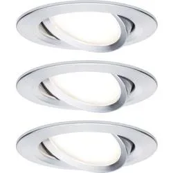 Paulmann 93451 Nova Einbauleuchte 3er Set LED LED 18 W Aluminium (gedreht)