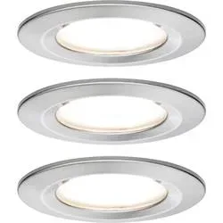 Paulmann Nova Bad-Einbauleuchte 3er Set LED LED 18 W IP44 Eisen (gebürstet)