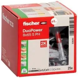 Fischer 538261 DUOPOWER 8x65 S PH LD 2-Komponenten-Dübel 65 mm 8 mm 25 St.
