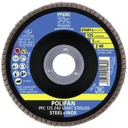 PFERD TOOLS 69300934 PFC 125 Z 40 START STEELOX Fächerschleifscheibe Durchmesser 125 mm Bohrungs-Ø 22.23 mm Körnung