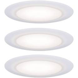 Paulmann LED-Bad-Einbauleuchte 3er Set 15 W Satin, Weiß