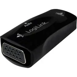 LogiLink CV0108 Adapter [1x HDMI-Buchse - 1x VGA-Buchse] Schwarz