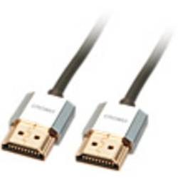 LINDY HDMI Anschlusskabel HDMI-A Stecker, HDMI-A Stecker 1.00 m Grau 41671 4K UHD, OFC-Leiter, Rund, doppelt geschirmt,
