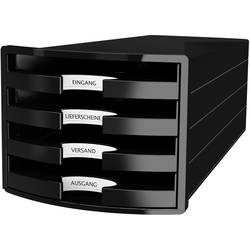 HAN Schubladen Set Impuls Polystyrol Schwarz 28 x 36,7 x 23,5 cm