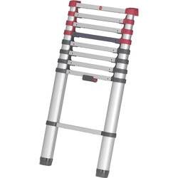 Hailo T80 FLEXLINE 7113-091 Aluminium Teleskopleiter Arbeitshöhe (max.): 3.4 m Silber, Schwarz, Rot 8.1 kg