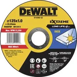 DEWALT DT43902 DT43902-QZ Trennscheibe gerade 125 mm 1 St. Metall, Edelstahl, Eisen