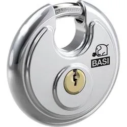 Basi 6100-7001-703 Vorhängeschloss 70 mm gleichschließend 703 Silber Schlüsselschloss
