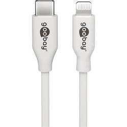 Goobay 39446 Lightning Kabel Apple Ladekabel iPhone 27 Watt auf USB C Kabel High Speed MFi iphoneladekabel Weiß 1m
