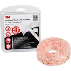 3M Dual Lock Klettband zum Aufkleben (L x B) 2.5 m x 25 mm Transparent 1 St.