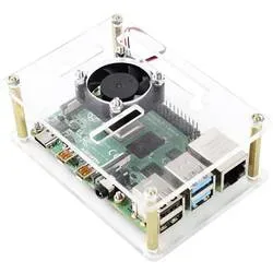 Renkforce RBP-PLC100 SBC-Gehäuse Passend für (Entwicklungskits): Raspberry Pi®, Banana Pi, Rock Pi inkl. aktiven Kühler