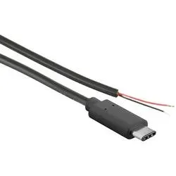 Joy-it K-1473 Strom-Kabel Raspberry Pi®, Arduino, Banana Pi, Cubieboard [1x USB-C® Stecker - 1x offene Kabelenden] 1.00
